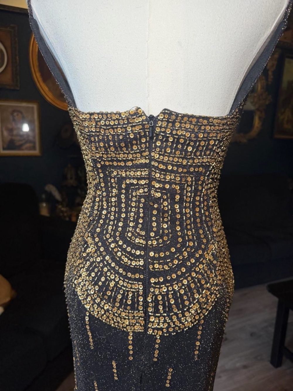 Y2K Cache Beaded Sequin Maxi Gown - Picture 7 of 10